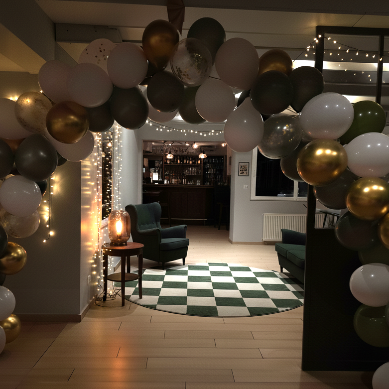 Arche de ballons réalisée par Folk&Curious pour un anniversaire